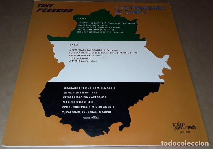 Discos de vinilo: LP - TINY FERREIRO - A EXTREMADURA LE CANTO - Foto 2
