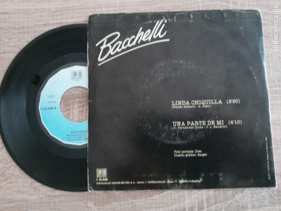 Discos de vinilo: BACCHELLI LINDA CHIQUILLA.SINGLE 1981.BELTER - Foto 2