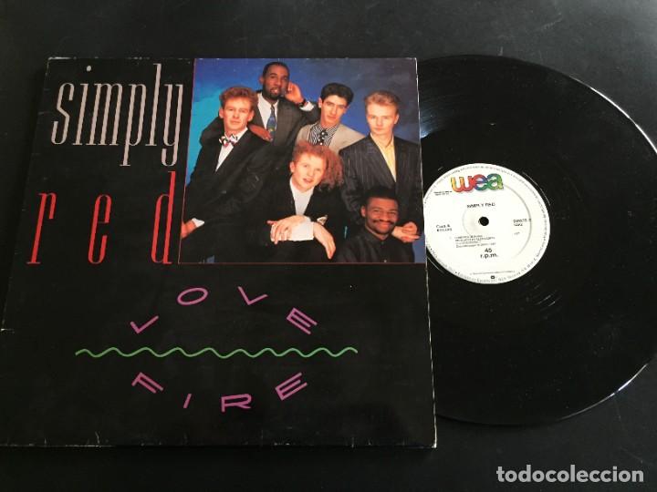 Discos de vinilo: Simply Red &lrm;&ndash; Love Fire - 12&rdquo; spain - Foto 1