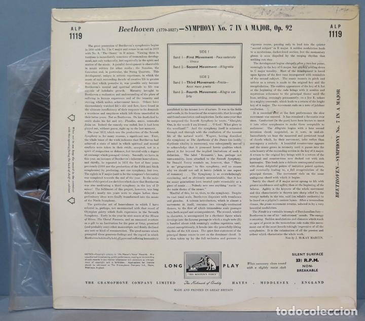 Discos de vinilo: LP. TOSCANINI. BEETHOVEN. SYMPHONY N&ordm; 7 - Foto 2
