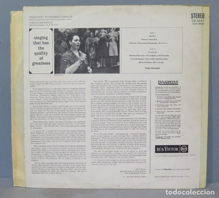 Discos de vinilo: LP. PRESENTING MONTSERRAT CABALLE - Foto 2
