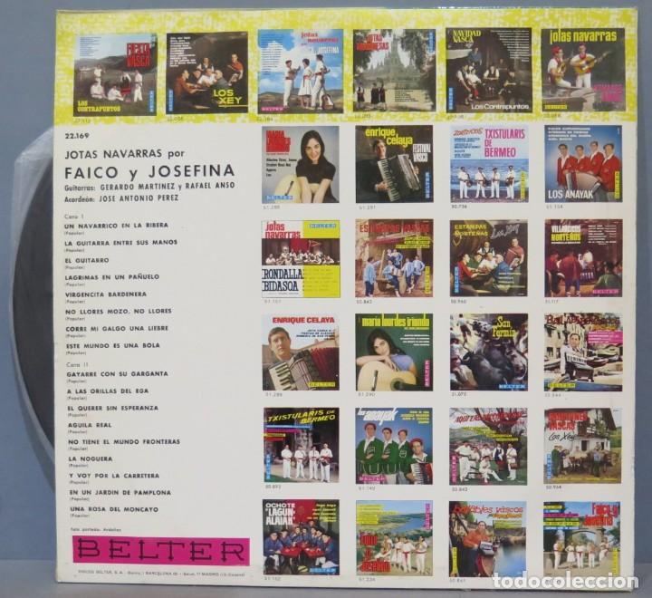 Discos de vinilo: LP. JOTAS NAVARRAS. FAICO Y JOSEFINA - Foto 2