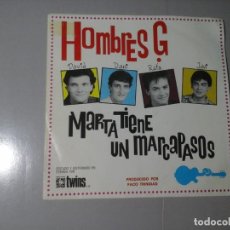 Discos de vinilo: HOMBRES G. MARTA TIENE UN MARCAPASOS. TOMASA ME PERSIGUE. SINGLE 1986. MOVIDA MADRILEÑA POP ESPAÑOL. Lote 224580673