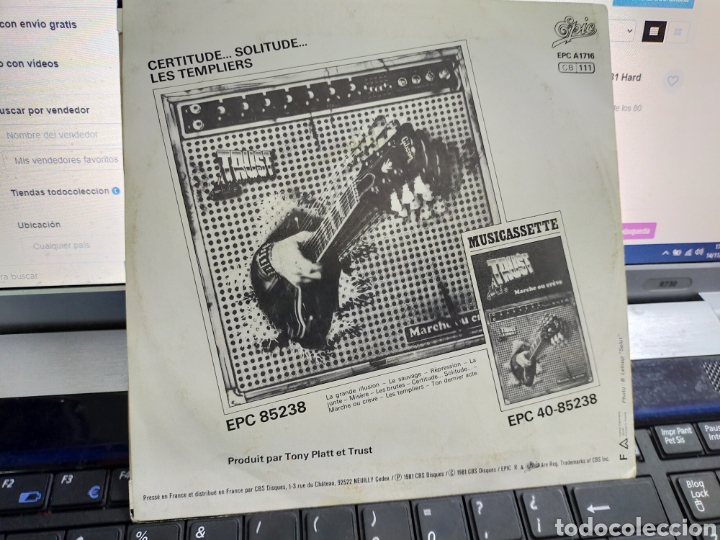 Discos de vinilo: Trust single certitude...solitude... Francia 1981 - Foto 2