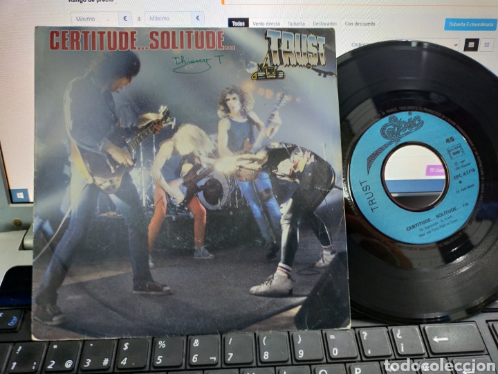 Discos de vinilo: Trust single certitude...solitude... Francia 1981 - Foto 1