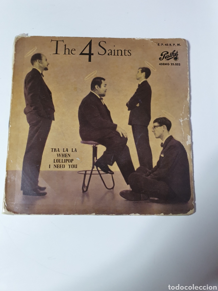 THE FOUR SAINT (THE 4 SAINTS), TRA LA LA/WHEN/LOLLIPOP/I NEESON YOU, PATHE 1959. (Música - Discos de Vinilo - EPs - Jazz, Jazz-Rock, Blues y R&B)