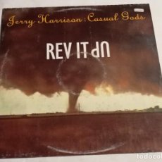 Discos de vinilo: JERRY HARRISON : CASUAL GODS - REV IT UP - 1988. Lote 224701793