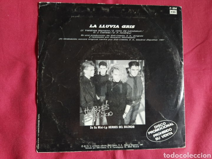 Discos de vinilo: H&eacute;roes del silencio / La Lluvia Gris / Bunbury - Foto 2