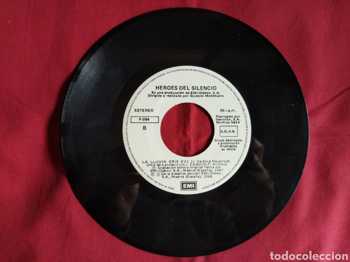 Discos de vinilo: H&eacute;roes del silencio / La Lluvia Gris / Bunbury - Foto 6