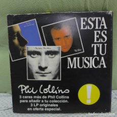Discos de vinilo: PHIL COLLINS ESTA ES TU MUSICA CAJA CON 3 LP. Lote 224808533