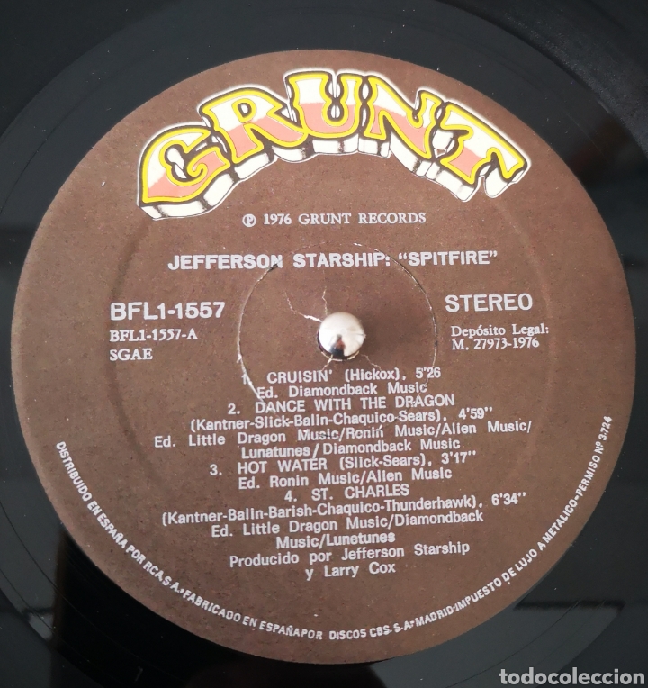Discos de vinilo: JEFFERSON STARSHIP - SPITFIRE - Foto 2