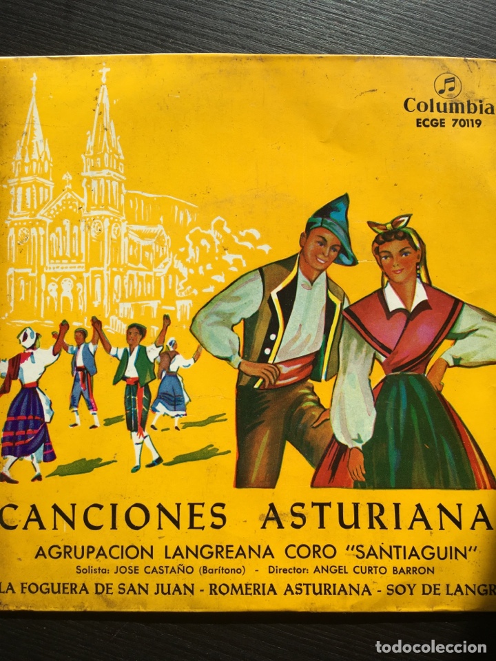 Discos de vinilo: Vinilo single 45rpm 1966 canciones Asturianas