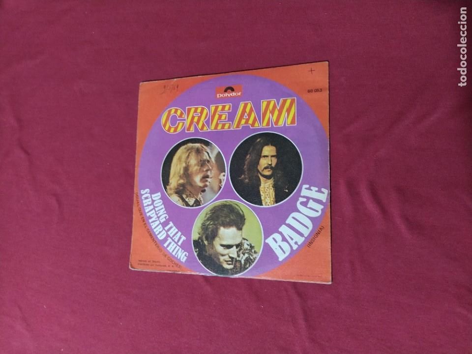 Discos de vinilo: CREAM (ERIC CLAPTON) - BADGE / DOING THAT SCRAPYARD THING SINGLE SPA 1969 - Foto 2