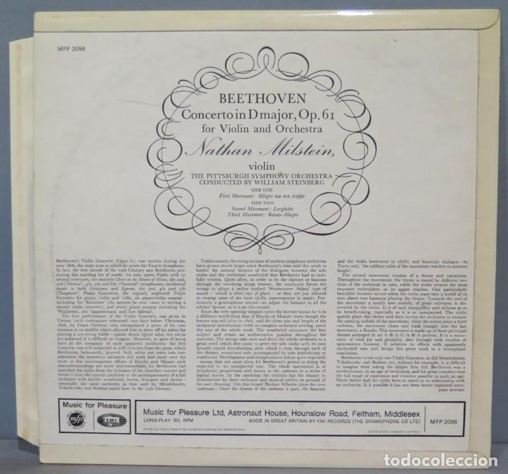 Discos de vinilo: LP. VIOLIN CONCERTO. BEETHOVEN. NATHAN MILSTEIN - Foto 2