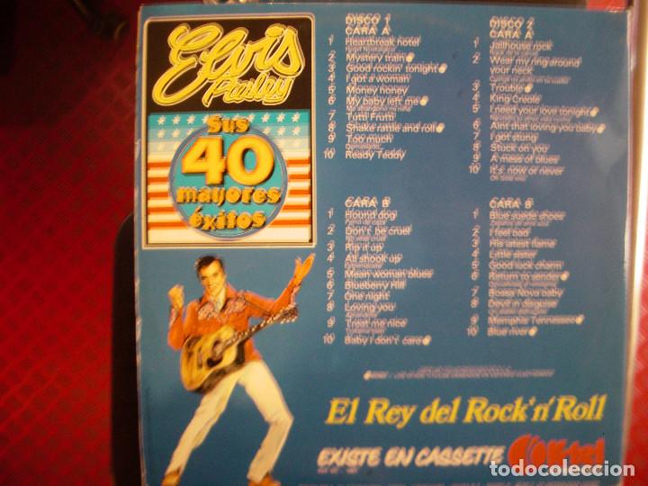 Discos de vinilo: ELVIS PRESLEY- EL REY DEL ROCK&acute;N&acute;ROLL. DOBLE LP. - Foto 2