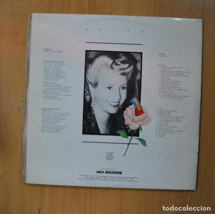 Discos de vinilo: ANDREW LLOYD WEBBER / TIM RICE - EVITA - GATEFOLD - 2 LP - Foto 2