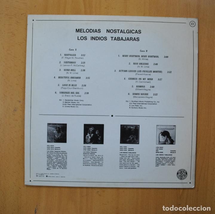 Discos de vinilo: LOS INDIOS TABAJARAS - MELODIAS NOSTALGICAS - LP - Foto 2