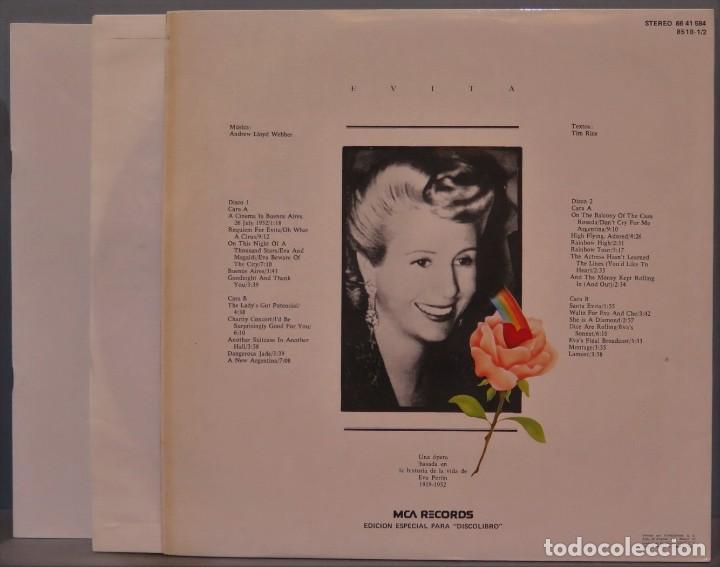 Discos de vinilo: 2 LP. ANDREW LLOYD WEBBER. TIM RICE. EVITA - Foto 2