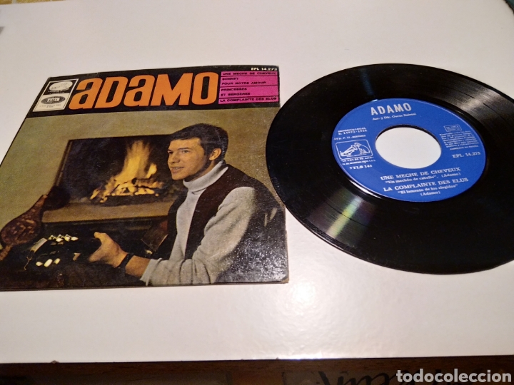 Discos de vinilo: Adamo single, un mech&oacute;n de cabello - Foto 1
