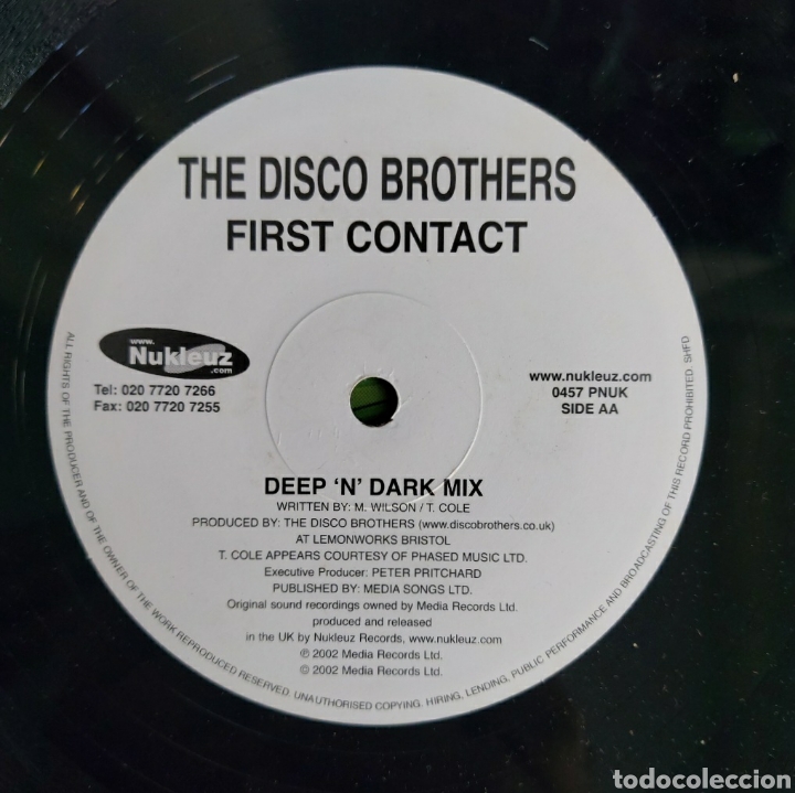 Discos de vinilo: Maxi single The disco brother/First contact - Foto 3