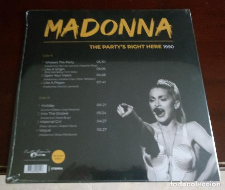 Discos de vinilo: MADONNA - THE PARTYS RIGHT HERE 1990 - LP - Foto 2