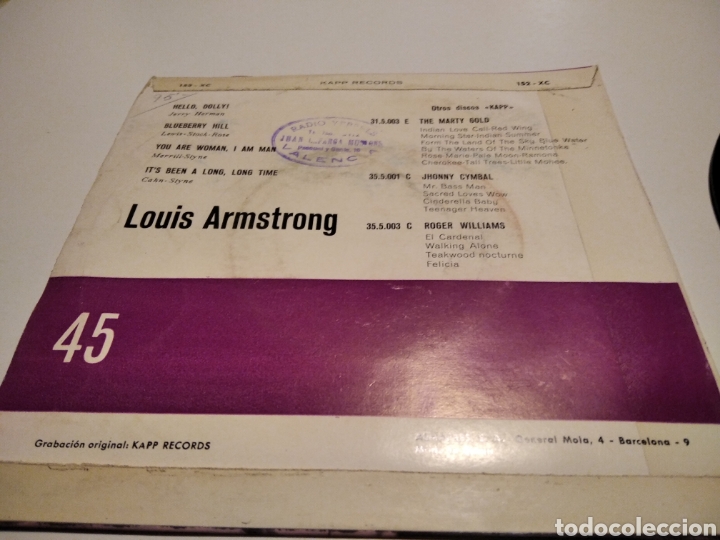 Discos de vinilo: Louis Armstrong single - Foto 3