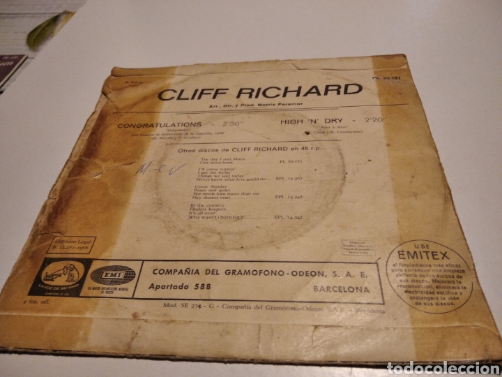 Discos de vinilo: Cliff Richard - Foto 3