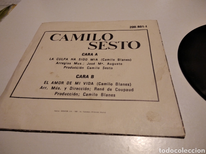 Discos de vinilo: Camilo Sesto, el amor de mi vida - Foto 3