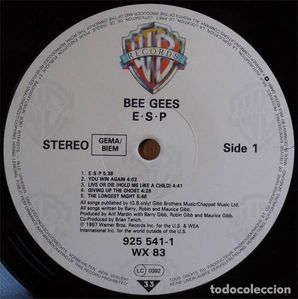 Discos de vinilo: LP - Bee Gees &lrm;&ndash; E&bull;S&bull;P - UK & Europe version - Foto 3