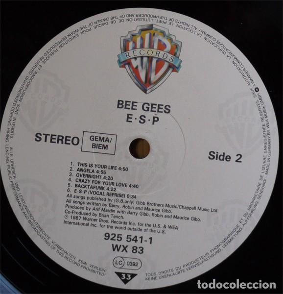 Discos de vinilo: LP - Bee Gees &lrm;&ndash; E&bull;S&bull;P - UK & Europe version - Foto 4