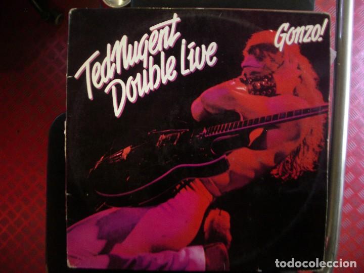 Discos de vinilo: TED NUGENT- LIVE GONZO! DOBLE LP. TOCADO - Foto 1