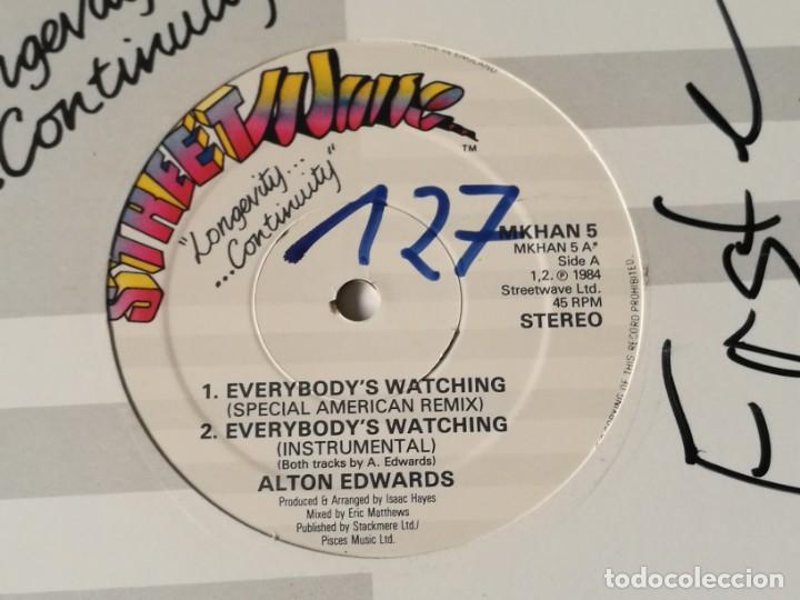 Discos de vinilo: Alton Edwards - Everybodys Watching - 1984 - Foto 1