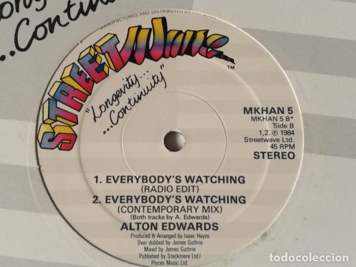 Discos de vinilo: Alton Edwards - Everybodys Watching - 1984 - Foto 2