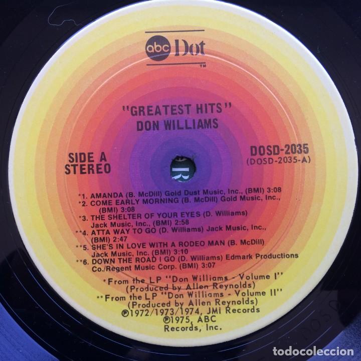 Discos de vinilo: Don Williams &lrm;&ndash; Greatest Hits USA ABC DOT - Foto 3