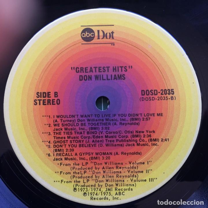 Discos de vinilo: Don Williams &lrm;&ndash; Greatest Hits USA ABC DOT - Foto 4