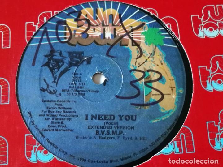 Discos de vinilo: B.V.S.M.P. - I Need You - 1987 - Foto 2