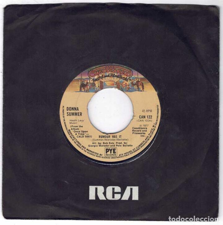 Discos de vinilo: Donna Summer - Rumour has it. Once upon a time. Single - Foto 1
