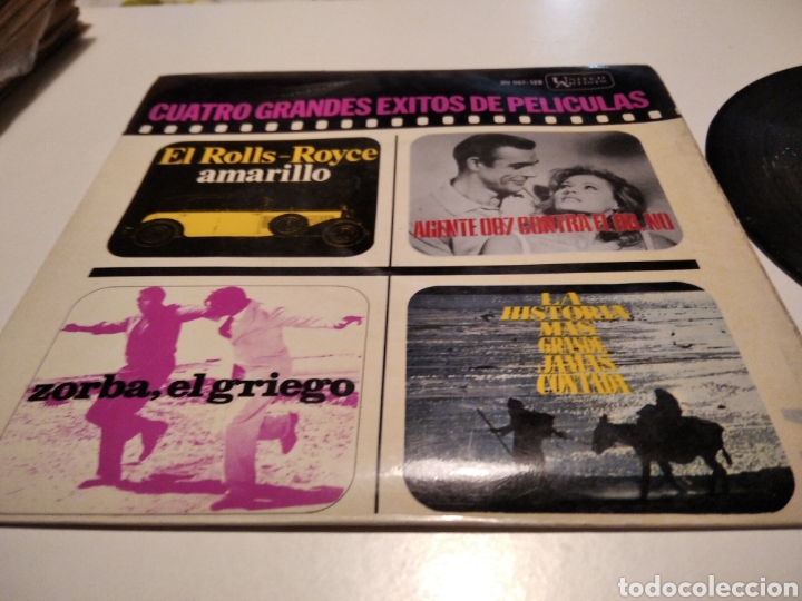 Discos de vinilo: Single, cuatro grandes &eacute;xitos de pel&iacute;culas - Foto 1