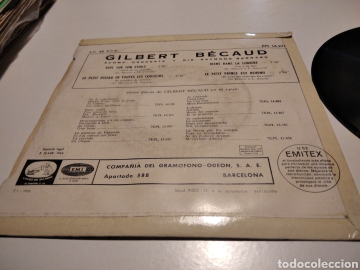Discos de vinilo: Gilbert B&eacute;caud - Foto 2