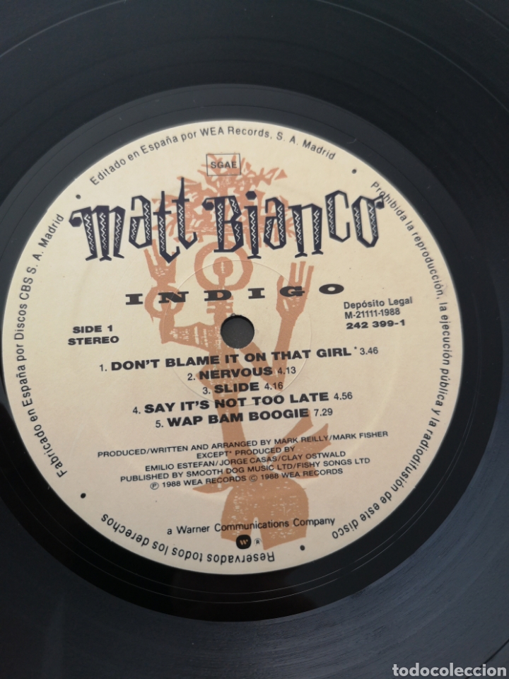 Discos de vinilo: MATT BIANCO - INDIGO - Foto 2