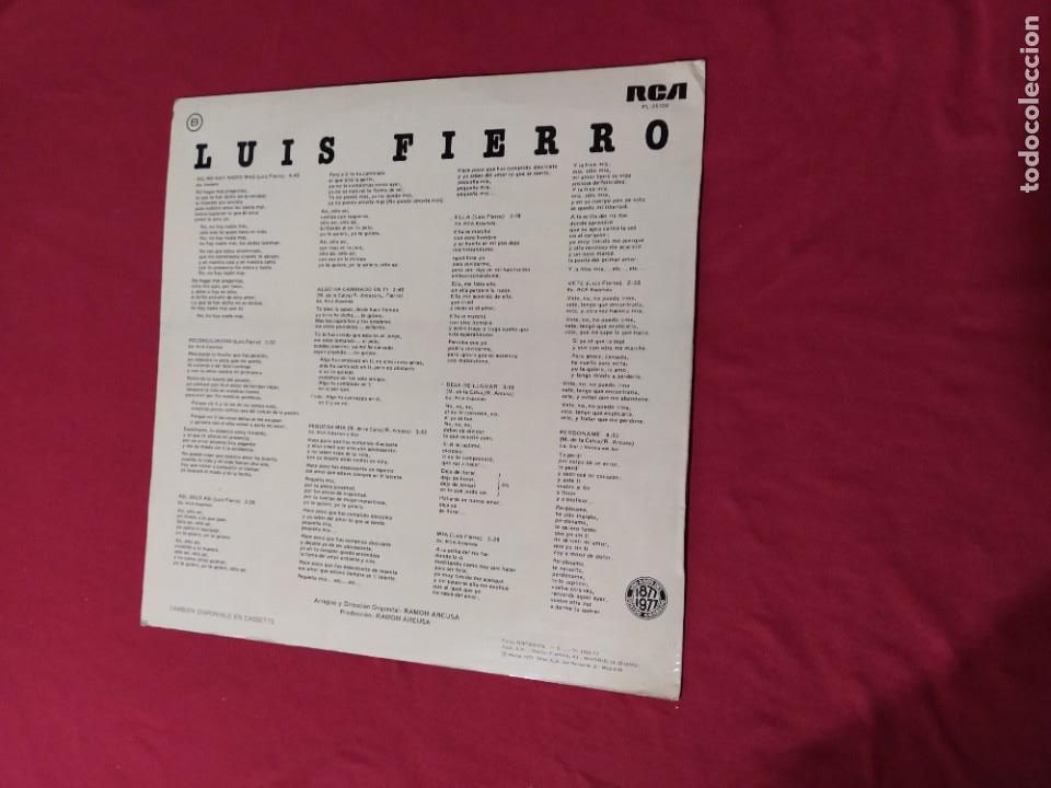 Discos de vinilo: LUIS FIERRO LP PROMOCIONAL1977 - Foto 2