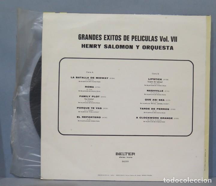 Discos de vinilo: LP. GRANDES EXITOS DE PEL&Iacute;CULAS. VOL. 7 - Foto 2