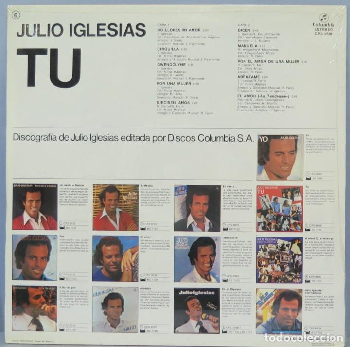 Discos de vinilo: LP. JULIO IGLESIAS. TU. PRECINTADO - Foto 2