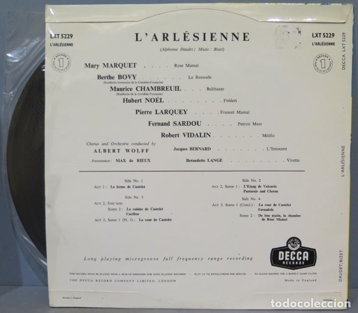 Discos de vinilo: LP. L&acute;ARLESIENNE - Foto 2