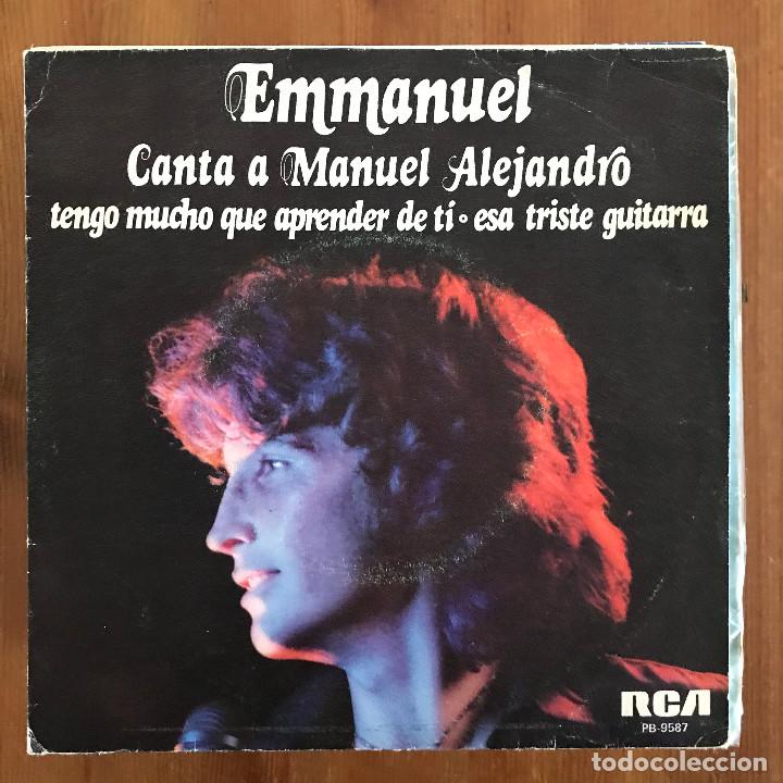 Discos de vinilo: EMMANUEL - CANTA A MANUEL ALEJANDRO - SINGLE RCA 1980 - Foto 1
