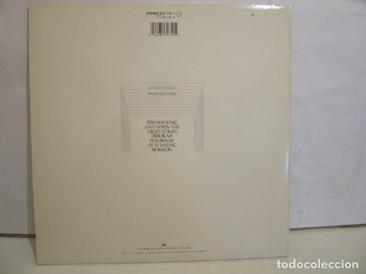 Discos de vinilo: Jon And Vangelis - Private Collection - Spain - VG+/VG+ - Foto 2 - 225758145