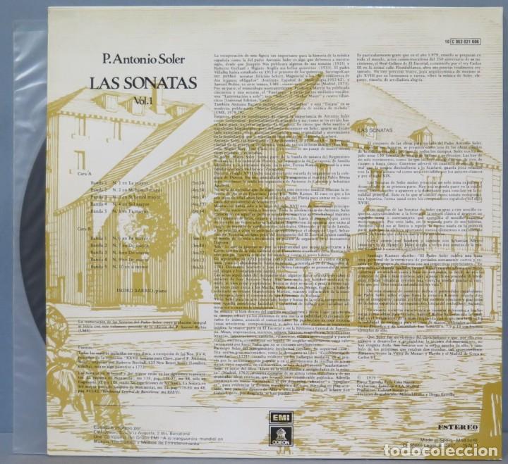 Discos de vinilo: LP. P.ANTONIO SOLER. LAS SONATAS VOL.1 - Foto 2