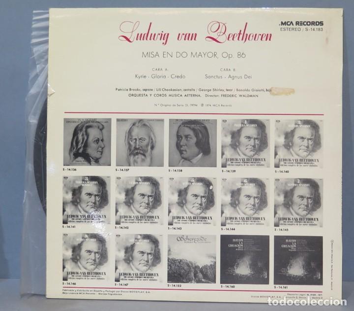 Discos de vinilo: LP. BEETHOVEN. MISA EN DO MAYOR OP. 86 - Foto 2