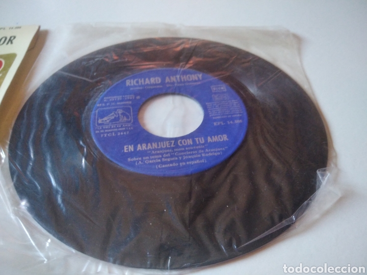 Discos de vinilo: Richard Anthony, en Aranjuez con tu amor - Foto 2