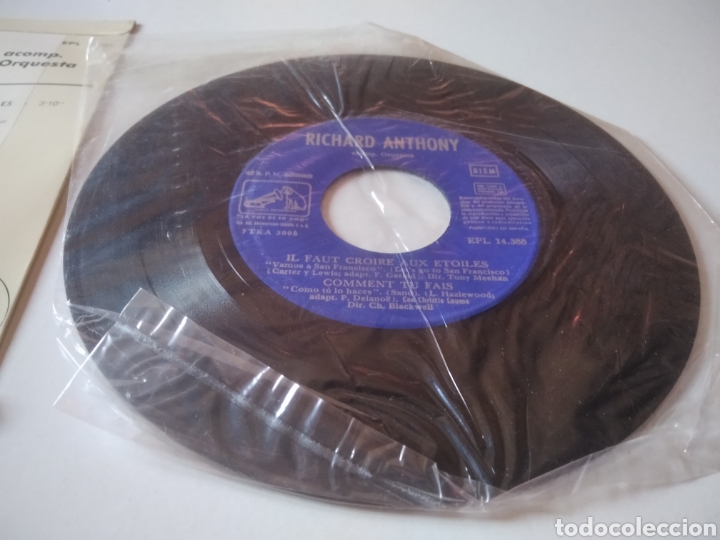 Discos de vinilo: Richard Anthony, en Aranjuez con tu amor - Foto 4